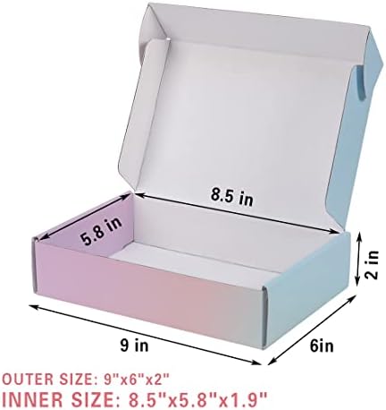 30 Pack 9"x6"x2" Shipping Boxes for Packaging Small Business, Medium Corrugated Cardboard Mailer Boxes, Recyclable Literature Boxes for Shipping Mailing - Image 2