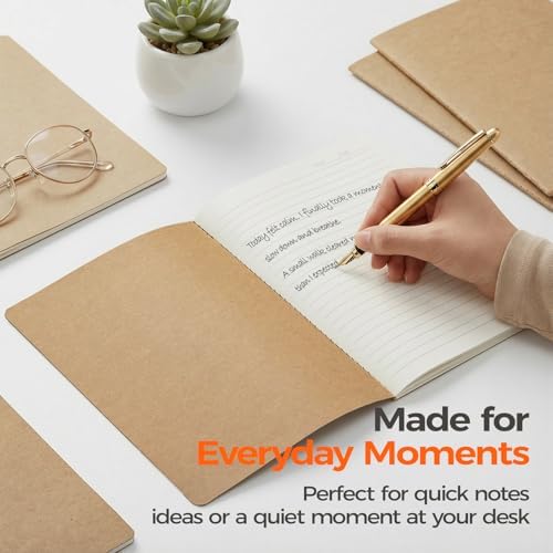 50 Pack Kraft Notebooks Bulk A5, 60 Pages Lined Ruled Journals, 8.3x5.5 In - Image 5