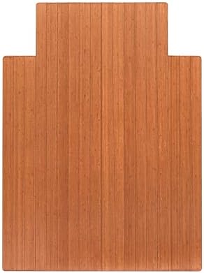 Anji Mountain 48" x 36" Bamboo Office Chair Mat for Carpet & Hardwood Floor - Image 2