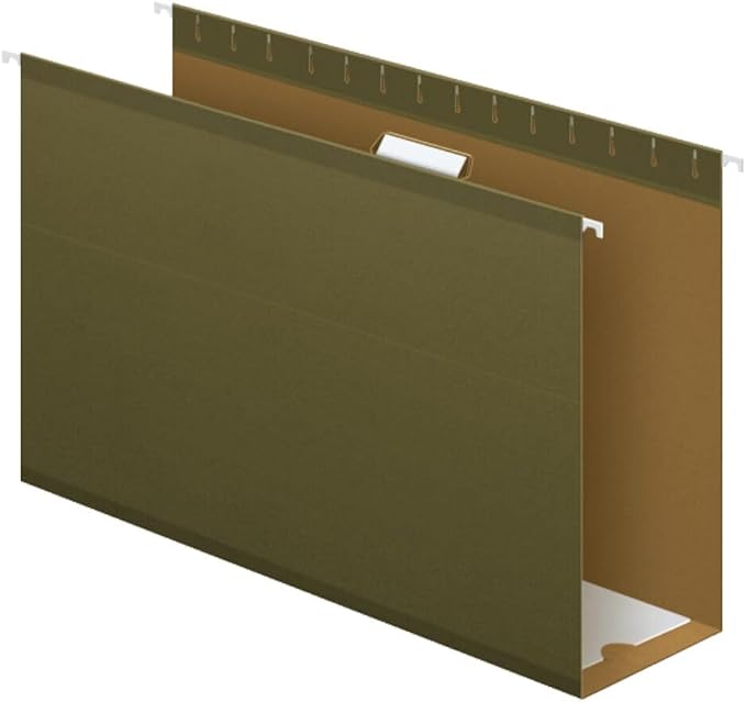 Pendaflex Extra Capacity Reinforced Hanging File Folders, 4", Legal Size, Standard Green, 1/5 Cut, 25 per Box (04153x4) by TOPSProducts