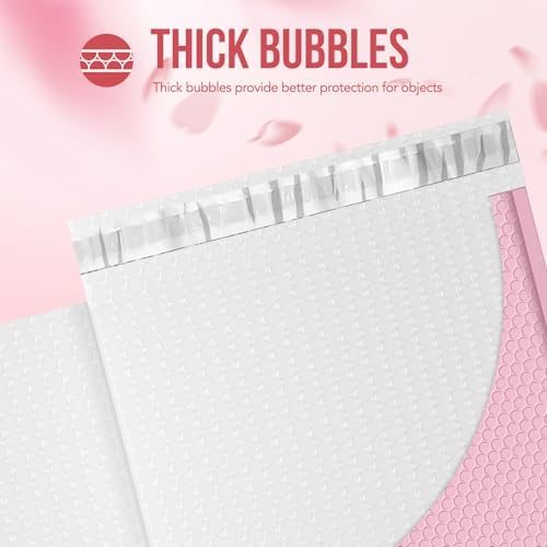 Fuxury 12x15 Bubble Mailers 40 Pack Light Pink Padded Envelopes - Image 5