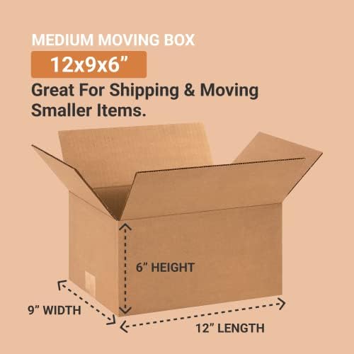 BOX USA Shipping Boxes Small 12"L x 9"W x 6"H 25-Pack - Corrugated Cardboard Box for Moving, Mailing, Packing, Packaging and Storage - Image 2