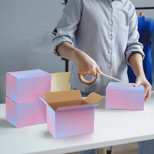 FORBFAN 6 x 4 x 4 Shipping Boxes, 30 Pack Corrugated Cardboard Mailing Boxes for Small Business, Colorful Packing Boxes for Small Orders & Packaging - Image 6
