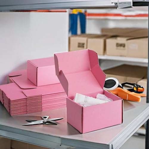 7x5x4 inch Pink Shipping Boxes for Small Business- Set of 25 - Image 6
