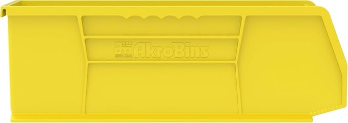 Akro-Mils 30234 AkroBins Plastic Storage Bins, 15"x5"x5", Yellow, 12-Pack - Image 5
