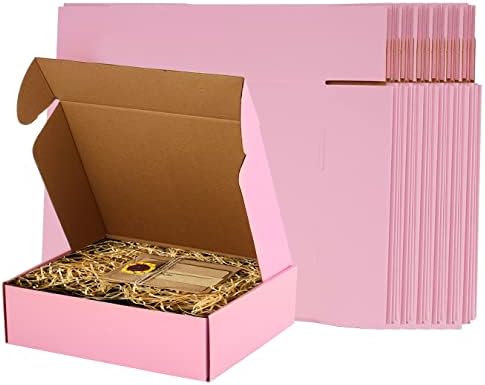 26 Pack 11"x9"x3" Pink Shipping Boxes by ICokin