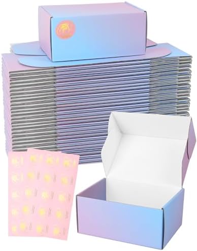 Shipping Boxes 9x6x4 Inch - 30 Pack: Medium Corrugated Cardboard Boxes - Purple Shipping Boxes for Small Business by TryDrem