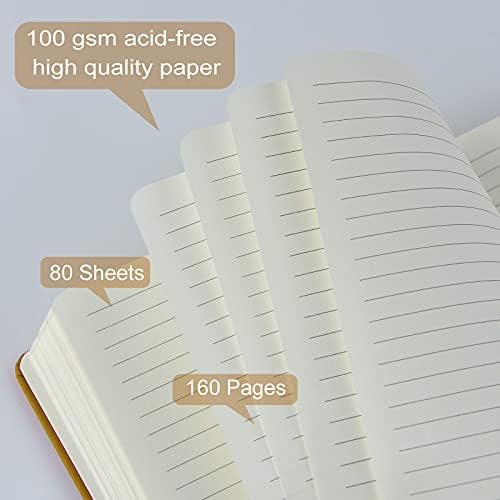 Coopay 24 Pack A5 Journal Notebooks Bulk, 160 Pages, 100GSM Thick Paper, 8.3 x 5.5 inch Hardcover Lined Leather Journals for Writing Office School Business,Bulk Notebook for Work Men Women (Brown) - Image 4