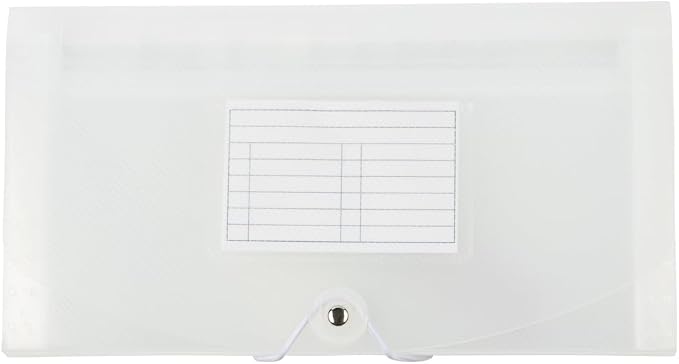 JAM PAPER Accordion Folders - 13 Pocket Plastic Expanding File - Check Size - 5 x 10 1/2 - Clear - 2/Pack - Image 3