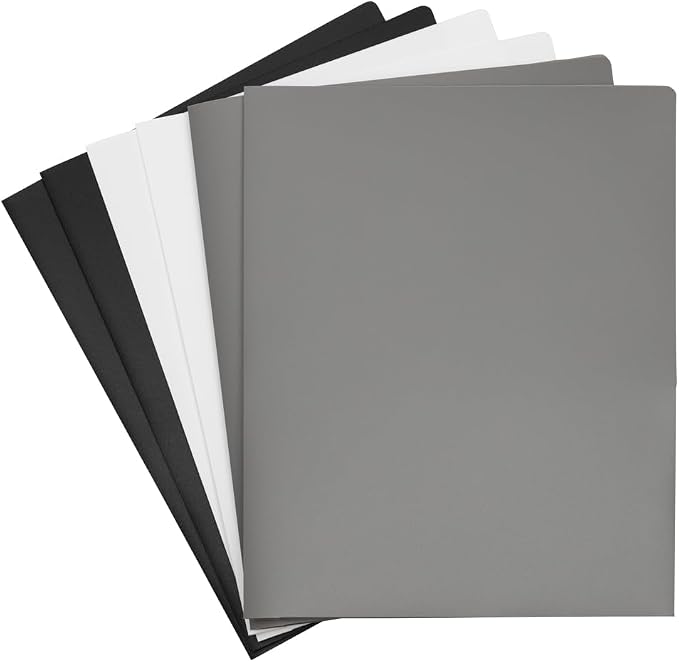 JAM PAPER Heavy Duty Plastic 2 Pocket Extra Tough School Folders - Assorted Business Colors - 6/Pack - Image 3