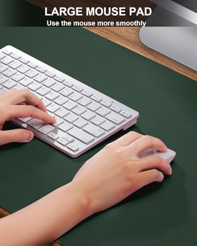 Leather Desk Protector, Non-Slip PU Laptop Mat, Waterproof Writing Pad for Office/Home (31.5"x15.7", Dark Green) - Image 3