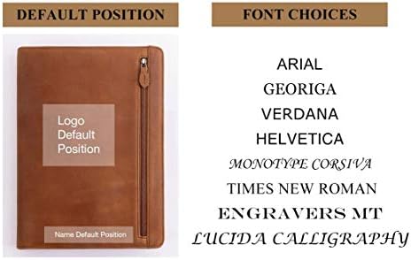 Personalized Leather Portfolio Padfolio for Men, Engraved Gifts for Father's Day for Husband from Wife, Customized Leather Gifts Present for Son/Dad, for Birthday, Brown - Image 2