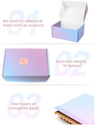 Shipping Boxes 9x6x4 Inch - 30 Pack: Medium Corrugated Cardboard Boxes - Purple Shipping Boxes for Small Business - Image 4