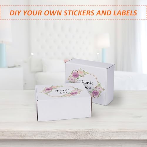 HORLIMER 10x8x4 inches Shipping Boxes Set of 20, White Corrugated Cardboard Box Literature Mailer - Image 4