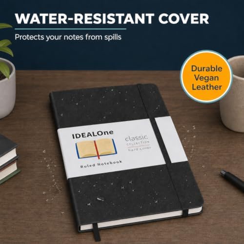 IDEALOne Hardcover Journal Notebook Lined – A5 (5.7 x 8 inch), Wide college ruled,160 pages, 100GSM Thick Paper, Journal for Women, Men, Notebooks for Work, Journal for Writing –Scarlet Red - Image 4