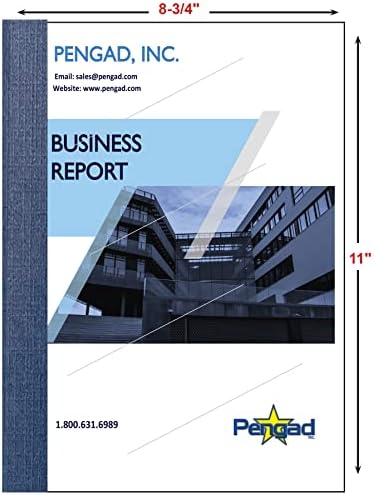 Letter Size Clear Front 2-Piece Report Cover with 3 Built-in Fasteners, 150 Sheet Capacity, Style A6LF Premium Dark Blue (50) - Image 2