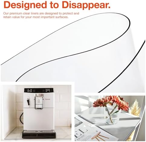 Clear Table Protector, USA Made, Safe, 44 x 90 Inch, 2mm Thick Ultra Smooth Vinyl, Clear Waterproof Table Cover Protector, Custom Size Tablecloth Protector - Image 6