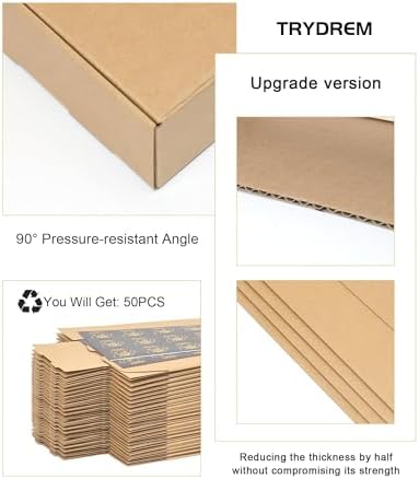 50 Pack Small Shipping Boxes, 6x4x2 Inch Brown Cardboard Boxes for Small Business - Image 3