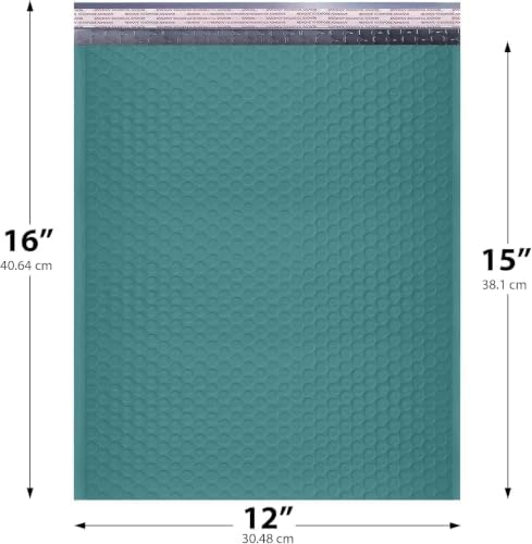 Green Bubble Mailers 12x15, Self Seal Poly Padded Envelopes, 150 Pack - Image 2