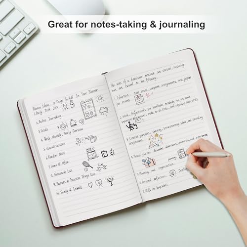 Comix Lined Journal Notebook for Women Men, Journaling Notebooks for Office School Home, Burgundy, 240 Pages, 5.5" x 8.3", College Ruled, A5, Hardcover (Pack of 3) - Image 2