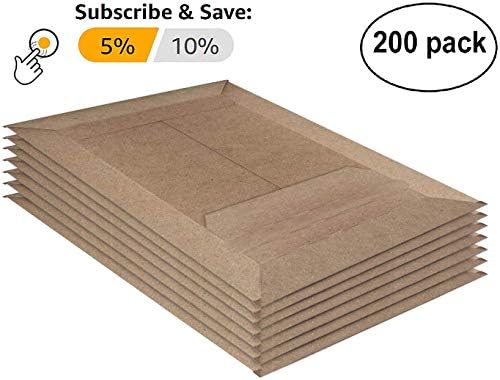 ABC PACK & SUPPLY Rigid Mailers 7 x 9 Inch, Brown Cardboard Envelopes, Self Seal Tear Strip, 550 GSM Paperboard, Stay Flat Design, Pack of 200 - Image 3