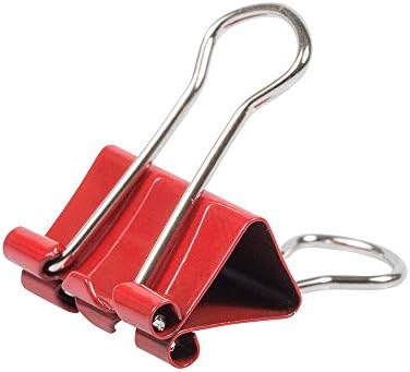 JAM PAPER Colorful Binder Clips - Small - 3/4 Inch (19 mm) - Red Binderclips - 25/Pack - Image 3