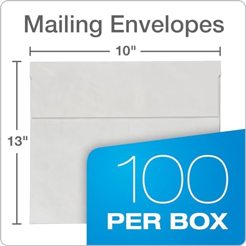 Quality Park Tyvek Envelopes, 100 Pack, Large 10 x 13 Mailers, 2 Inch Expansion, Rip, Puncture & Water Resistant Self Sealing Mailing Bags for Lightweight Shipping, White - Image 4