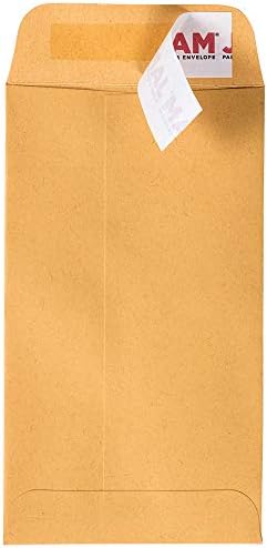 JAM PAPER #5.5 Coin Business Envelopes with Peel and Seal Closure - 3 1/8 x 5 1/2 - Brown Kraft Manila - 50/Pack - Image 3