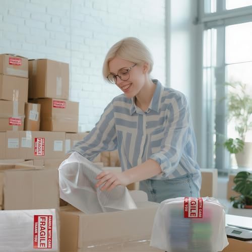 320 pcs Moving Packaging Supplies Set, 260 pcs Cushioning Foam Pouchs&Sheets, 4 Sizes (16"x12",12"x12" 12"x7.8",7.8"x7.8") With 60 Fragile Stickers,For Moving,Packaging,Storage - Image 7