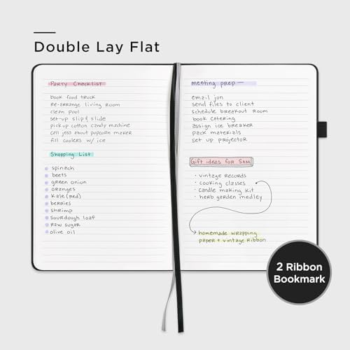 &And Per Se Lined Journal Notebook, 160 Pages, A5 5.7 x 8 inches College Ruled Thick Paper Notebook Journals for Writing, Hardcover Notebooks for Women Men Office School (1 Pack, Black) - Image 3
