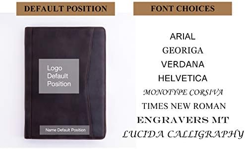 Personalized Leather Portfolio Padfolio for Men, Engraved Gifts for Father's Day for Husband from Wife, Customized Leather Gifts Present for Son/Dad, for Birthday, Dark Brown - Image 2