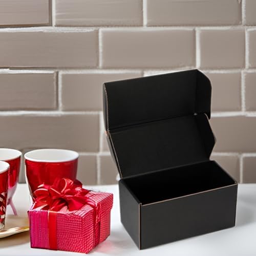 Black Shipping Boxes 8x4x4 Inches, 20 Pack - Image 3