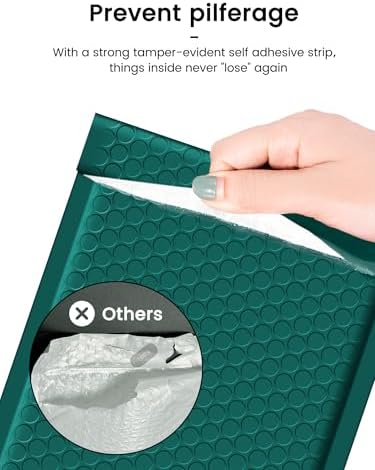 GSSUSA Forest Green Bubble Mailers 6x10" 600 Pack Padded Envelopes - Image 6
