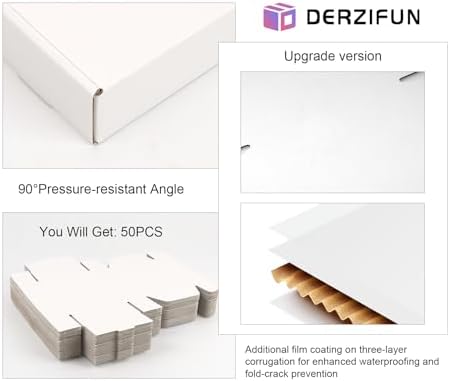 6"x4"x1.6" Shipping Boxes, 50 Pack White Cardboard Mailer Box, Small Gift Boxes for Packaging Small Business - Image 3