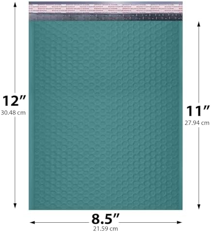 Green Bubble Mailers 8.5x12, Self Seal Poly Padded Envelopes #2, 100 Pack - Image 2