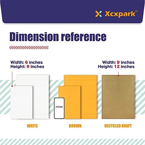 Xxcxpark 120 PCS 6x9 inches Security Catalog Envelopes Printable Self Seal Envelopes, Anti Tear White Envelopes for Invitation Cards, Pictures, Photos, Documents - Image 3
