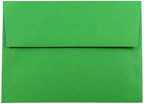 JAM PAPER A7 Colored Invitation Envelopes - 5 1/4 x 7 1/4 - Green Recycled - Bulk 500/Box by JAMPaper