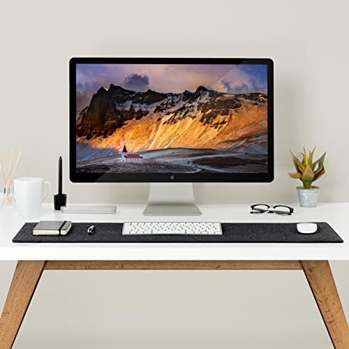 Premium Felt Desk Mat | Medium 12" x 36" | Multifunctional Desk Pad for Home Office | Dark Gray - Image 3