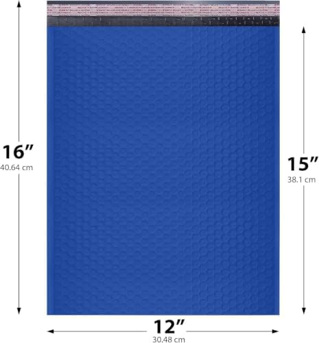 Royal Blue Bubble Mailers 12x15, Self Seal Poly Padded Envelopes, 150 Pack - Image 2