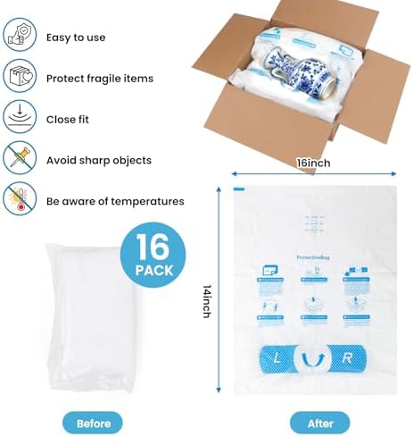 16-Pack 14”x16” Expanding Foam Packaging Bags - Image 3