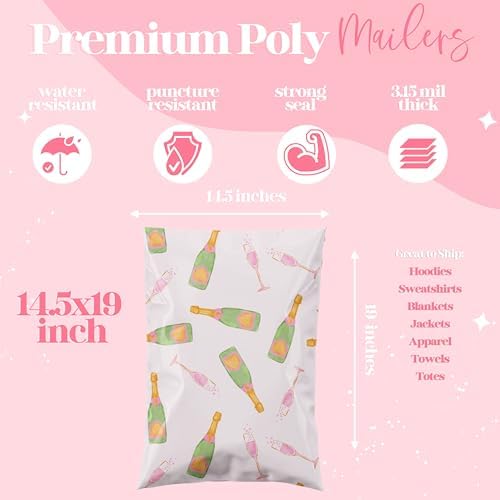 Pretty Package Store Poly Mailers 14.5x19, Champagne, 100 Pack - Image 2