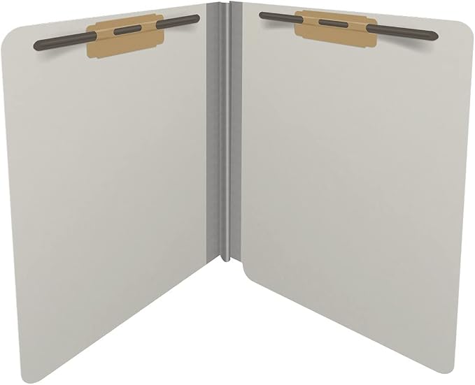 25 Pt. Pressboard Classification Folders, Full Cut End Tab, Letter Size, No Dividers, Light Gray (Box of 25) - Image 4