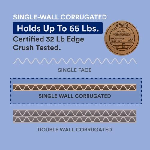 BOX USA Shipping Boxes Flat 18"L x 12"W x 6"H, 25-Pack | Corrugated Cardboard Box for Packing, Moving and Storage - Image 4