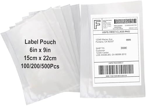 200 Pack 6x9 Shipping Envelopes, Packing List Mailing Envelopes Clear Adhesive Shipping Label Sleeves Shipping Supplies for Small Businesses - Image 2