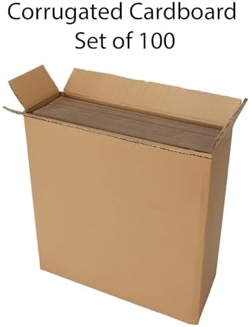 Calenzana 12x12 Browm Corrugated Cardboard Sheets, Flat Card Boards Inserts for Crafts, Packing, Shipping, Moving, Mailing, 100 Pack - Image 5