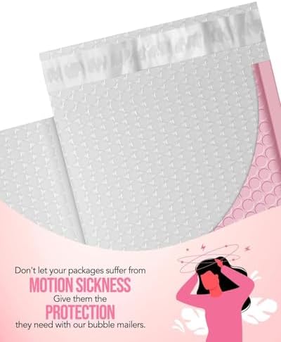 GSSUSA Light Pink Bubble Mailers 8.5x12" 500 Pack Padded Envelopes - Image 3