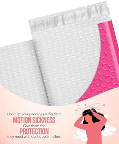 GSSUSA Pink Bubble Mailers 4x8" 800 Pack Padded Envelopes Self Seal - Image 3