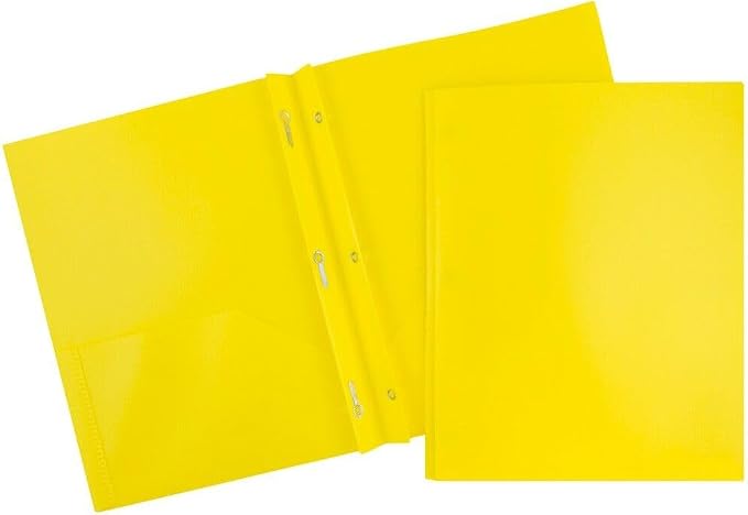 JAM PAPER Plastic 2 Pocket POP Folders - Durable School Folders with Metal Prongs Fastener Clasps - Assorted Primary Colors - 24 Folders/Pack (4 Assorted Packs of 6) - Image 2