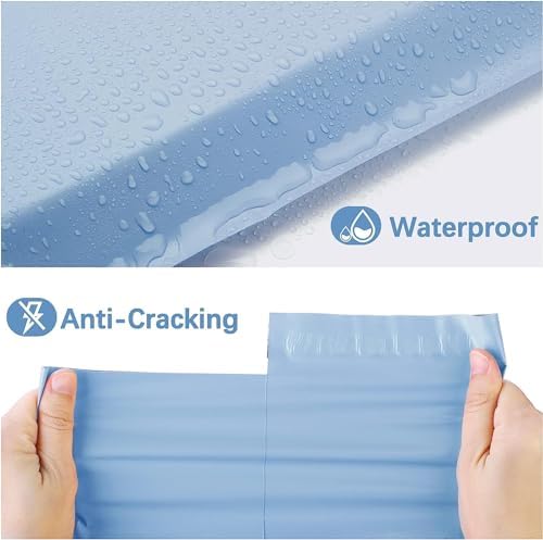 Metronic Poly Mailers 12x15.5 100 Pack Self-Seal Shipping Bags, Light Blue - Image 3
