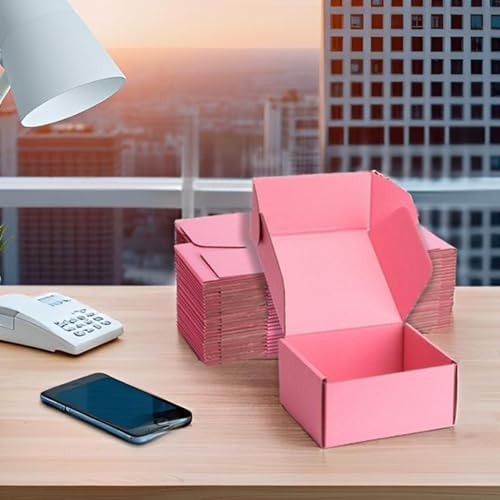 Pink Shipping Boxes 6x6x3 Inches, 20 Pack - Image 5